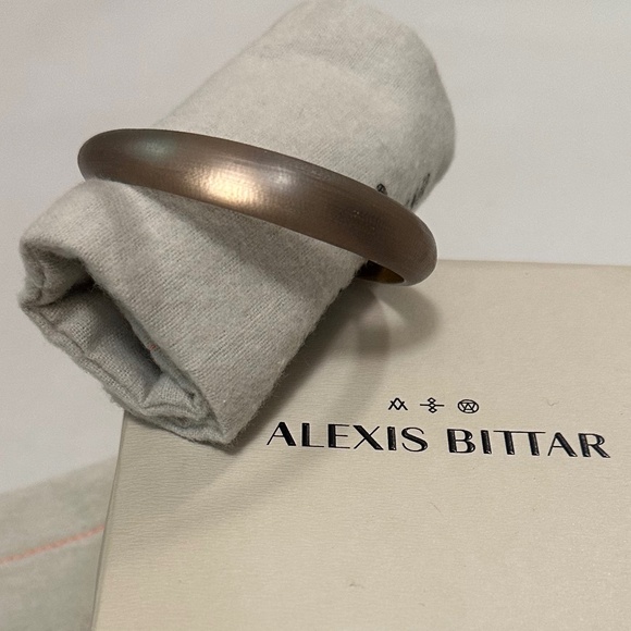 Alexis Bittar Lucite Skinny Bangle Bracelet 🤎Golden Brown🤎 - Picture 1 of 5